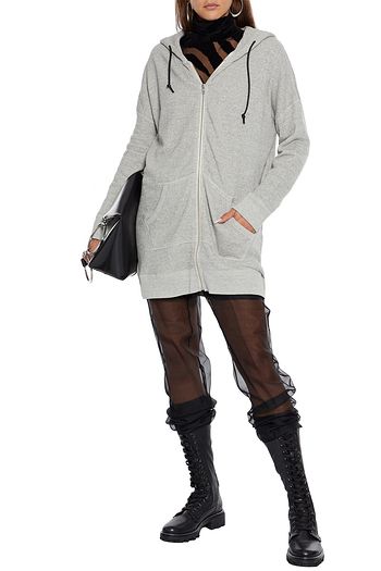 R13 Mélange French cotton-terry hoodie