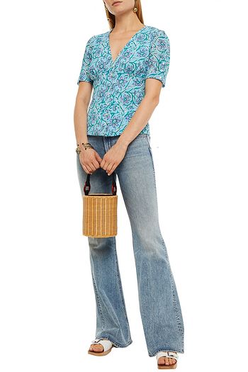 ANTIK BATIK Maria floral-print cotton-gauze blouse
