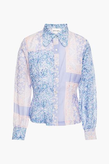 ANTIK BATIK Iloni floral-print cotton and silk-blend voile shirt