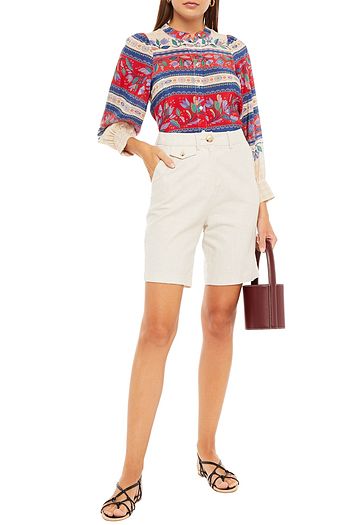 ANTIK BATIK Christina printed silk crepe de chine top