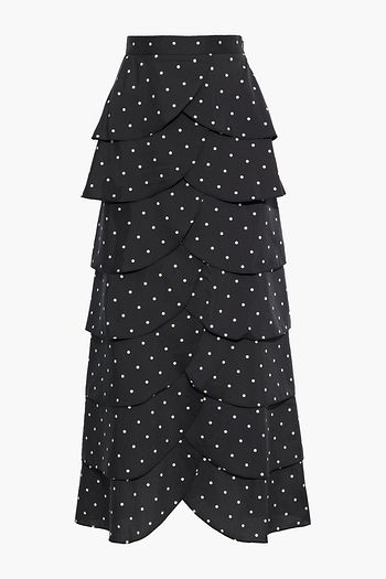 REJINA PYO Marta tiered polka-dot voile maxi skirt
