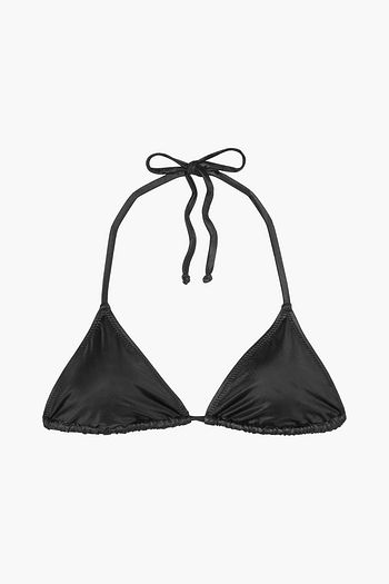 SOLID & STRIPED The Iris stretch-satin triangle bikini top