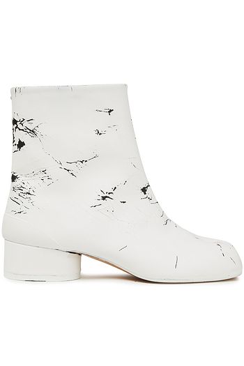 MAISON MARGIELA Ankle Boots aus Craquelé-Leder mit geteilter Zehenpartie