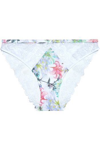 LISE CHARMEL Folie D'Iris stretch-lace and floral-print tulle low-rise briefs