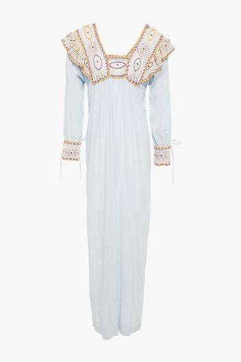 ANTIK BATIK Lucia embellished crinkled cotton-gauze maxi dress