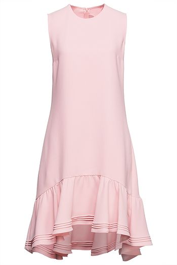 VICTORIA, VICTORIA BECKHAM Ruffled pintucked crepe dress
