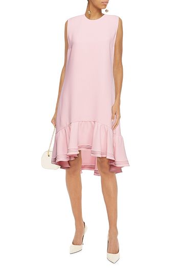 VICTORIA, VICTORIA BECKHAM Ruffled pintucked crepe dress
