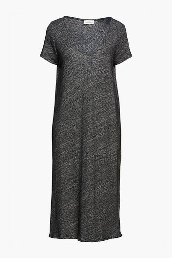 AMERICAN VINTAGE Mélange cotton-blend midi dress