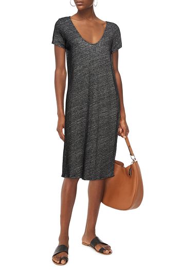 AMERICAN VINTAGE Mélange cotton-blend midi dress