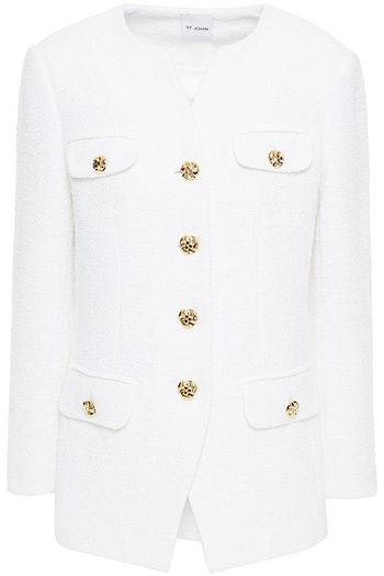 ST. JOHN Cotton-blend tweed jacket