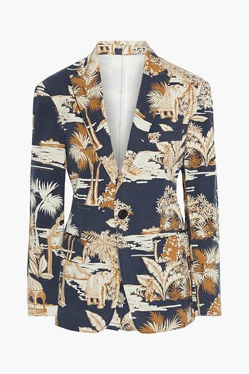 ETRO Printed stretch-cotton twill blazer