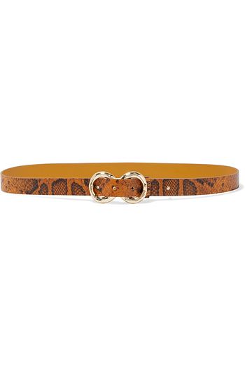 REJINA PYO Infinity snake-effect leather belt
