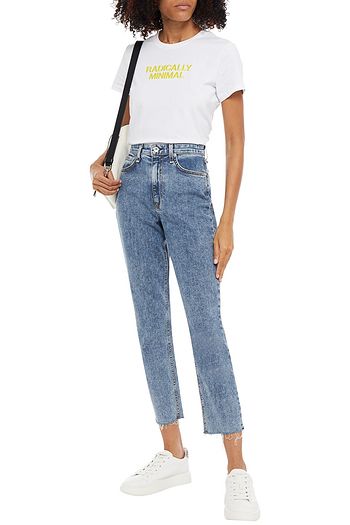 A.P.C. Embroidered cotton-jersey T-shirt