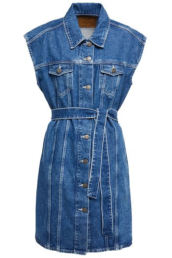 AMERICAN VINTAGE Belted denim mini dress