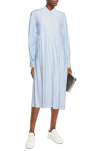 AMERICAN VINTAGE Printed cotton and blend midi shirt dress