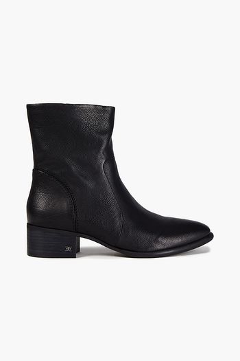 SAM EDELMAN Hilary textured-leather ankle boots