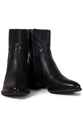 SAM EDELMAN Hilary textured-leather ankle boots