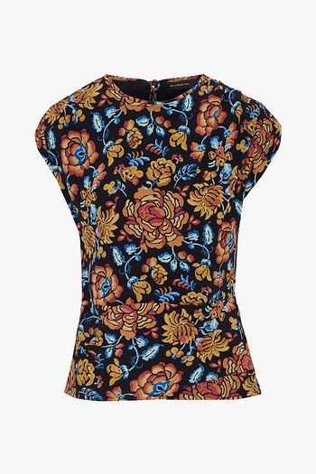 ETRO Floral-print silk crepe de chine top