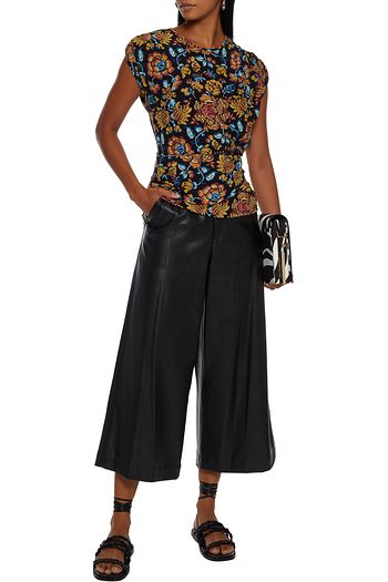ETRO Floral-print silk crepe de chine top