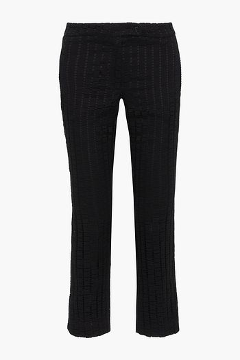 ETRO Cropped cotton-blend guipure lace slim-leg pants