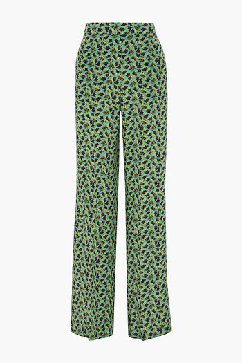 ETRO Floral-print silk crepe de chine wide-leg pants