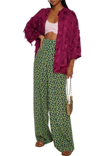 ETRO Floral-print silk crepe de chine wide-leg pants