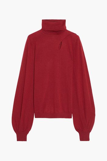 AUTUMN CASHMERE Cutout cashmere turtleneck sweater