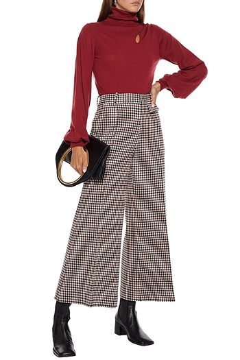 AUTUMN CASHMERE Cutout cashmere turtleneck sweater