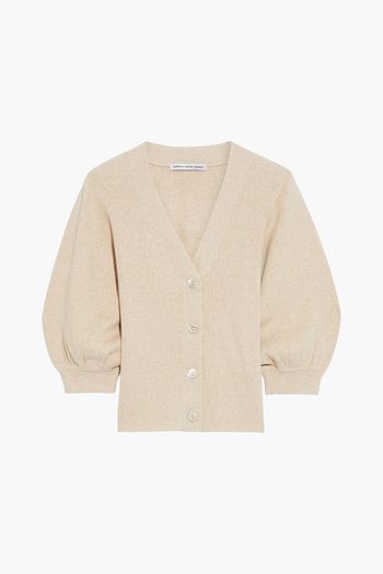 AUTUMN CASHMERE Ribbed cotton cardigan