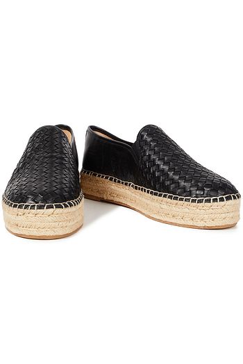 SAM EDELMAN Leather platform espadrilles