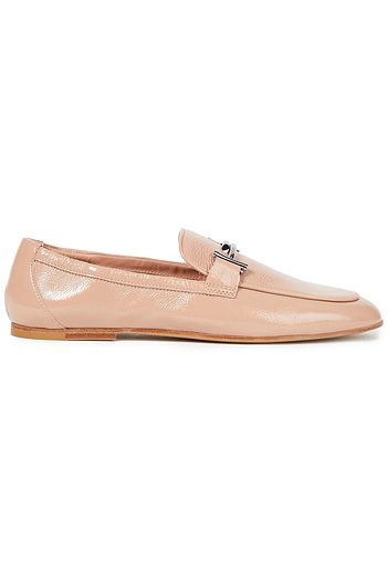 TOD'S Double T Loafers aus Lackleder in Knitteroptik mit Verzierung