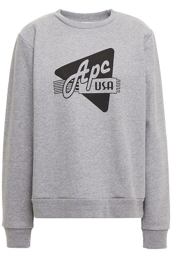 A.P.C. Printed French cotton-blend terry sweatshirt
