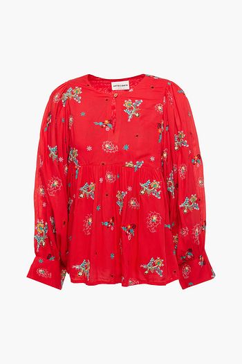 ANTIK BATIK Houla embroidered voile blouse