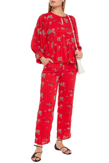 ANTIK BATIK Houla embroidered voile blouse