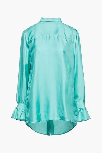 VICTORIA, VICTORIA BECKHAM Silk-twill blouse