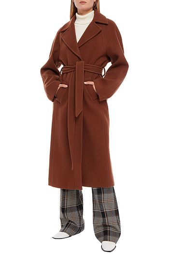 VICTORIA, VICTORIA BECKHAM Belted wool-blend felt coat