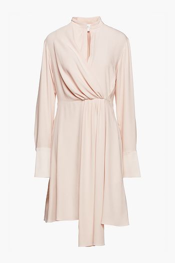 VICTORIA, VICTORIA BECKHAM Wrap-effect draped cady dress
