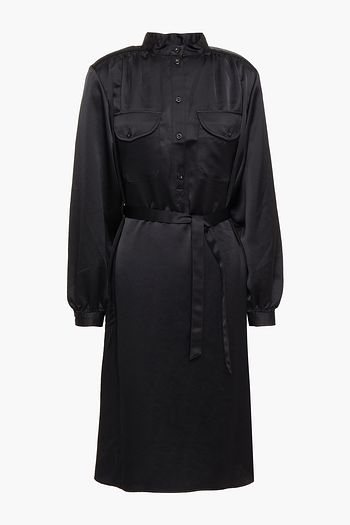 A.P.C. Gathered satin dress