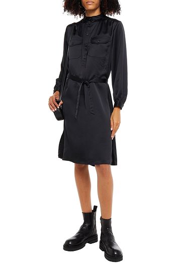 A.P.C. Gathered satin dress