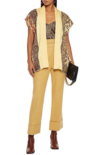 ETRO Bow-detailed printed silk-satin twill jacket