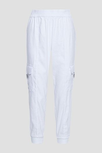 ALICE + OLIVIA Neta linen-blend tapered pants