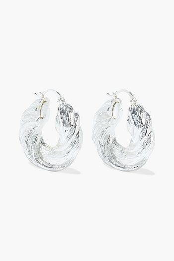 REJINA PYO Twist silver-plated hoop earrings