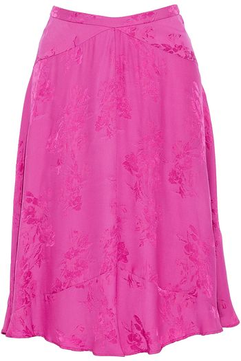 ETRO Fluted satin-jacquard skirt