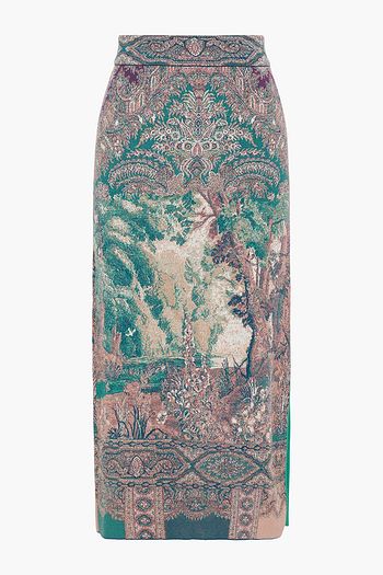 ETRO Jacquard-knit midi skirt