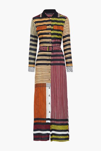 ETRO Striped jacquard maxi shirt dress