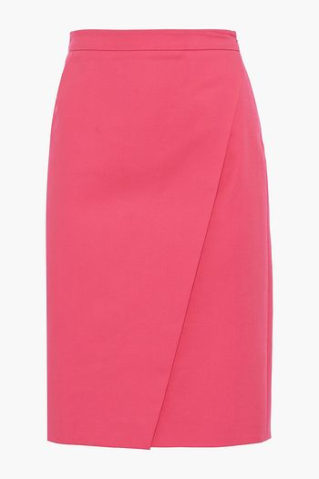 ETRO Wrap-effect stretch-cotton skirt