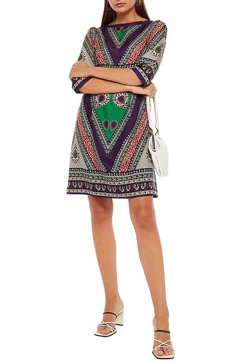ANTIK BATIK Oriana printed silk-satin mini dress