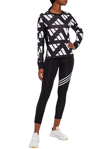ADIDAS Cropped printed stretch leggings