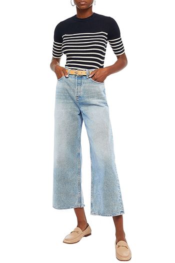 RAG & BONE Maya cropped high-rise wide-leg jeans