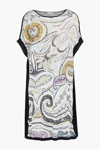 ETRO Paneled printed knitted dress